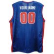 Pistons Reebok Men's NBA Personalized Replica Road Jersey